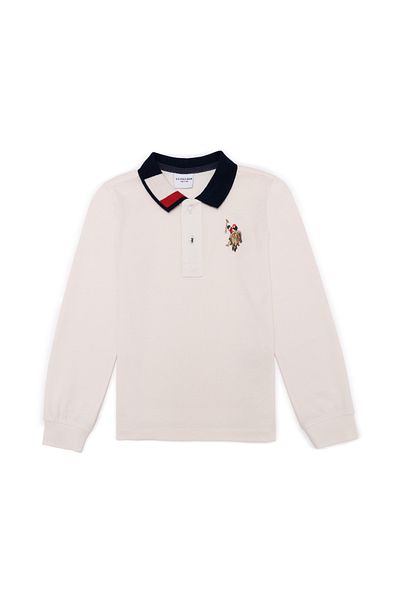 U.S. Polo Assn. Hanorac alb pentru băiat