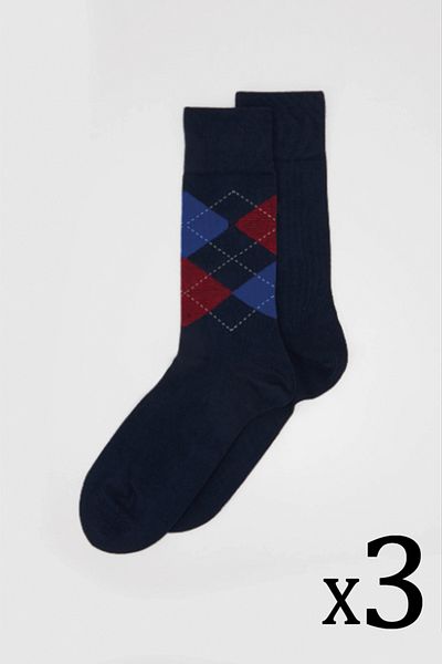 MEM SOCKS Комплект от 6 мъжки класически чорапи, размер 47-50
