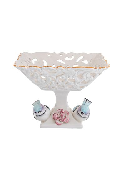 HIC Ceramic serving dish with base