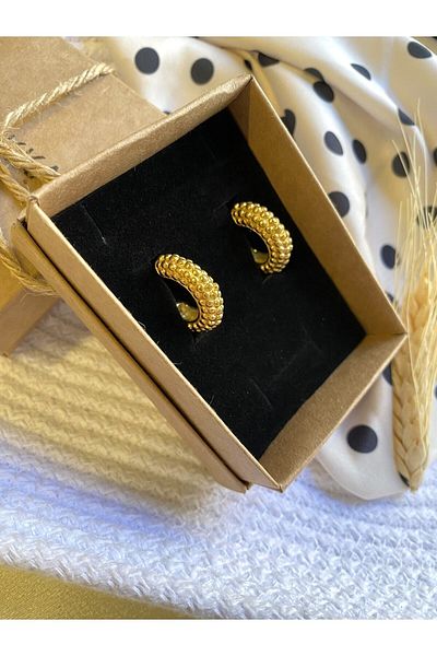 Lekka Design Hoop Matte Curved Anti-Tarnish Steel Earrings