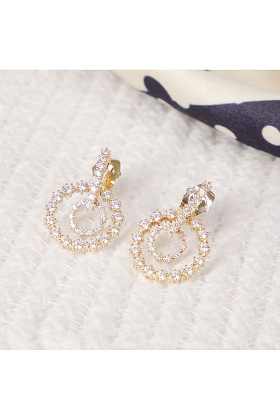 Lekka Design Zircon Stone Women's Steel Earrings