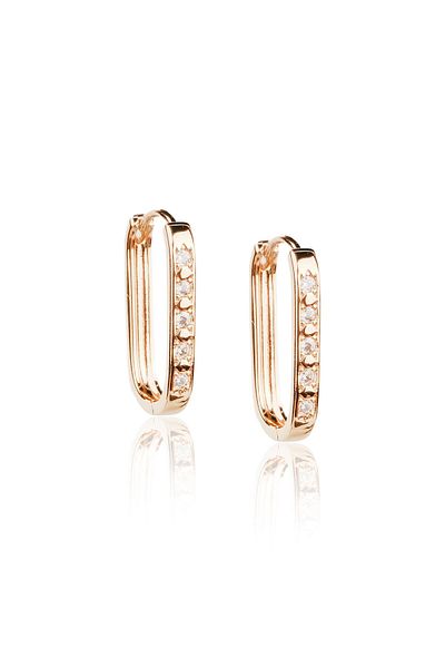 Lekka Design Women's Non-Tarnish Steel Luxury Jewelry Zircon Stone Oval Ring Combination Earrings