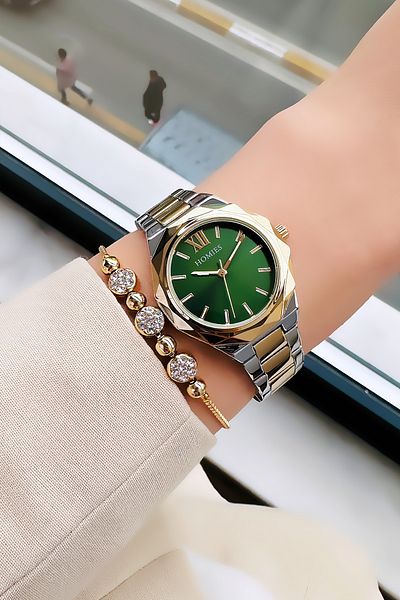 Homies Special Boxed Cutout Case Women Wristwatch 3 Atm Waterproof Two Colors Steel Band+Bracelet Hmb3003C2