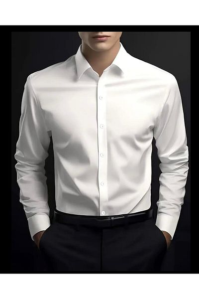 fundays Classic Cut Quality Large Size Oversize Battal Shirt - Suit Shirt