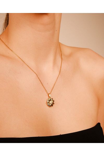 Lekka Design VIP Series Steel Women's Mini Zircon Stone Wild Flower Necklace