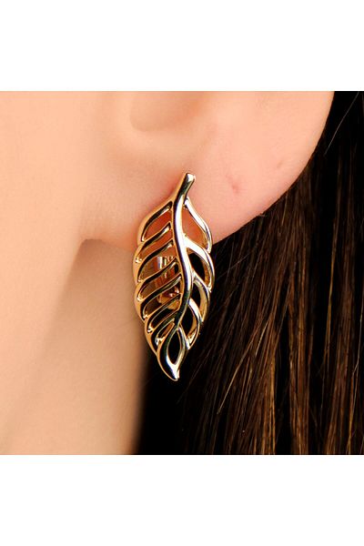 Lekka Design VIP Series Steel Women's Luxury Leaf Earrings