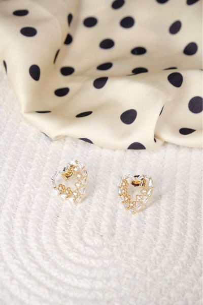 Lekka Design Non-Tarnish Steel Luxury Women's Heart Earrings