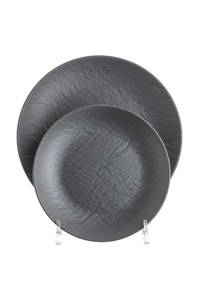 Külsan Melamine dinner set 20 pieces matte grey color