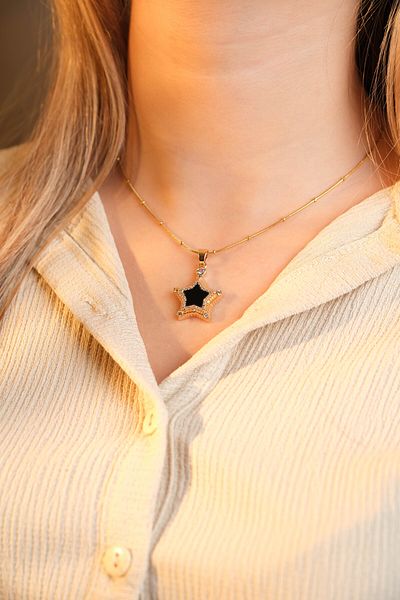 Jack Ferrero Women's Steel Figured Colorful Necklace - Guaranteed