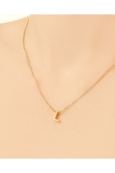 Lekka Design VIP Series Steel Jewelry L Letter Necklace