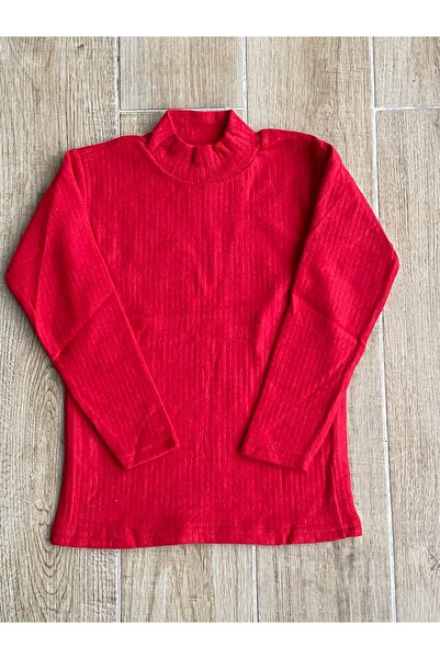 BİLGENS BUTİK Dječji unisex zimski polu-fiskarski pamučni crveni badi