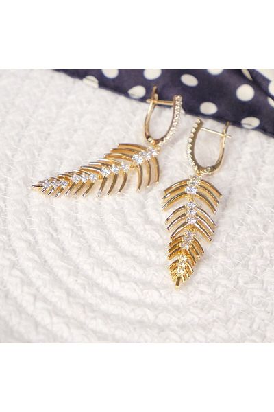 Lekka Design Women's Dangle Non-Tarnish Luxury Fish Steel Earrings
