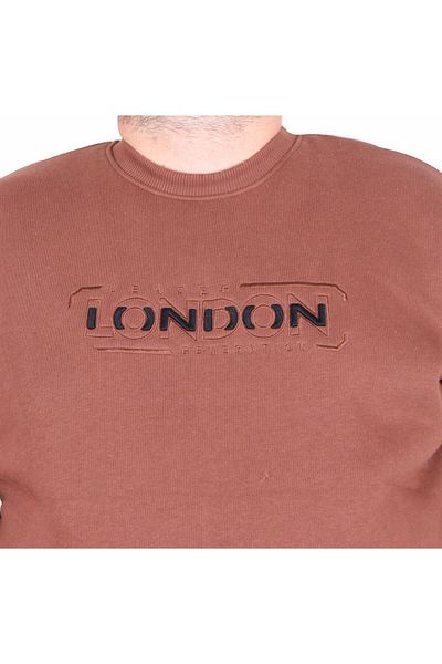 MocGrande Ανδρικό φούτερ μεγάλου μεγέθους - 3ip London 24208 TABA, μηδενικός λαιμός