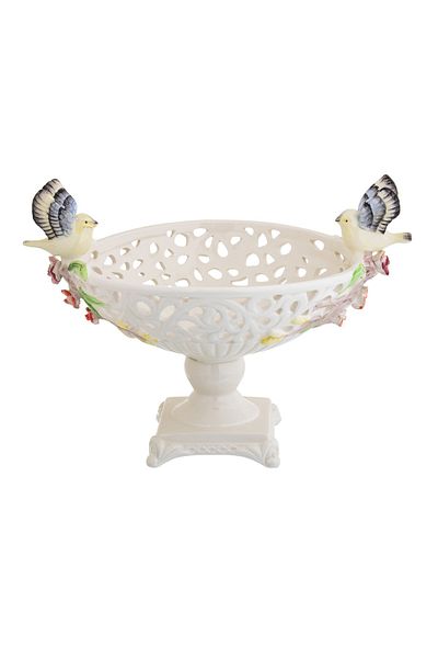 HIC Ceramic serving dish with base
