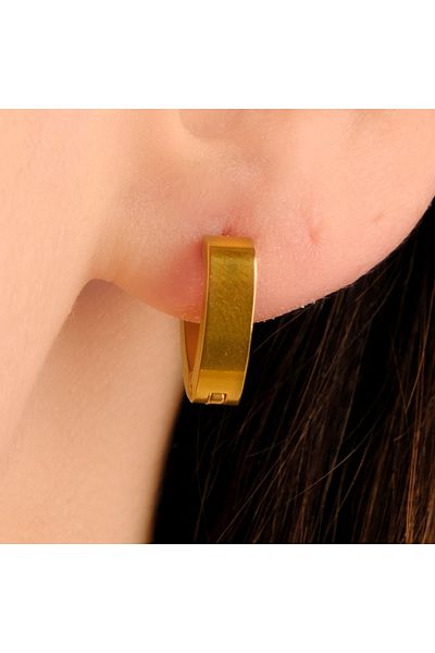 Lekka Design Vip Series Steel Women's - Men's - Unisex Oval Triangle Earrings