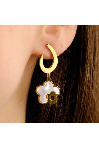 Lekka Design Pearlescent Cloud Steel Earrings - Women's Dangle