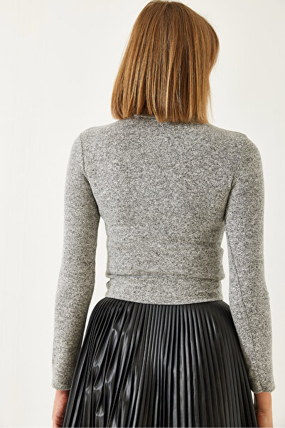 Bianco Lucci Kadın Yarım Balıkçı Yaka Bluz 4001 60261210