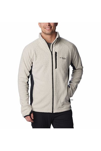 Columbia Titan Pass 3.0 Men's Fleece Top - Full Zip, Ecru, AO2689-278