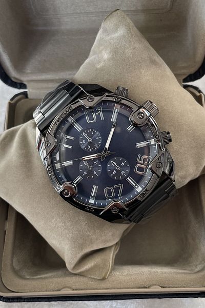 Leerybee Men's Wrist Watch with Large Case Special Box Stylish Design Metal Strap New Year's Birthday Special Gift