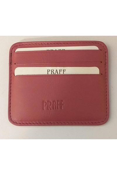 Praff 180222 Genuine Leather Unisex Mini Card Holder