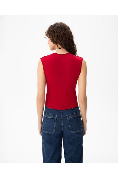 Ayma Active Ecovero ™   Bluză Cherry Twist - răsucită în față, fără mâneci