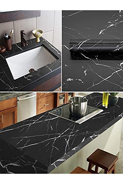 CNGZSHOP Mermer Desenli Mutfak Tezgahı Masa Dolap Içi Kaplama Kağıdı (5 Metre)