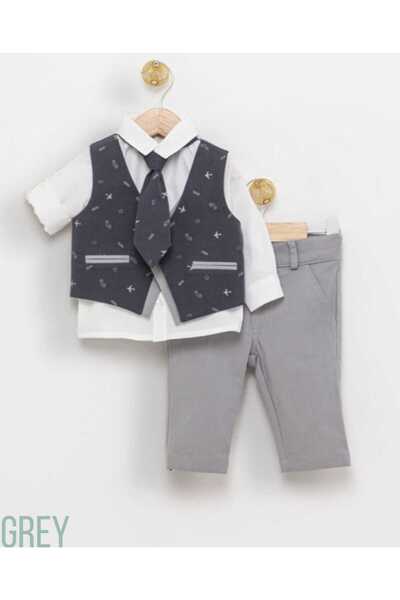 Butik Babydola Baby 4-Piece Vest Shirt Pants Holiday Suit