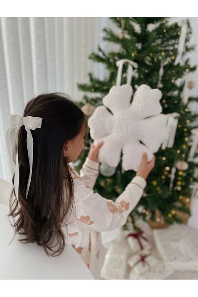 bohemoon Teddy Christmas Snowflake Pillow