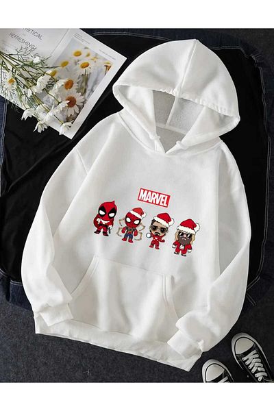 FULL TOLERANCE Marvel New Year's New Year Hooded Sweatshirt
