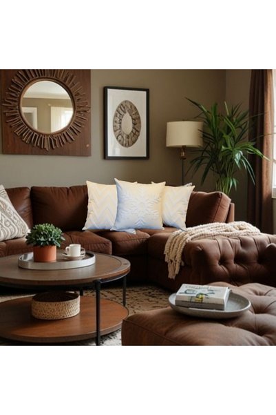 lubimi home وسادة رمي ندفة الثلج بلون كريمي