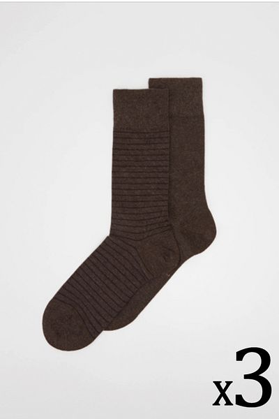MEM SOCKS Чифт от 6 класически безшевни мъжки чорапи, размер 47-49