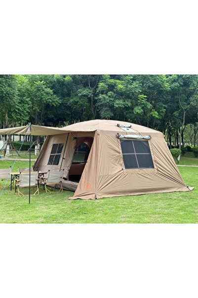 SHUFA Çift katmanlı zirve tasarımlı dört mevsim çadırı, 16.3 metrekare, dış ölçüler: 430*380*220 cm.