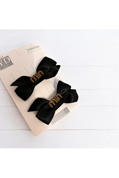 Rachel 2 Pieces Miu Black Bow Collet Buckle