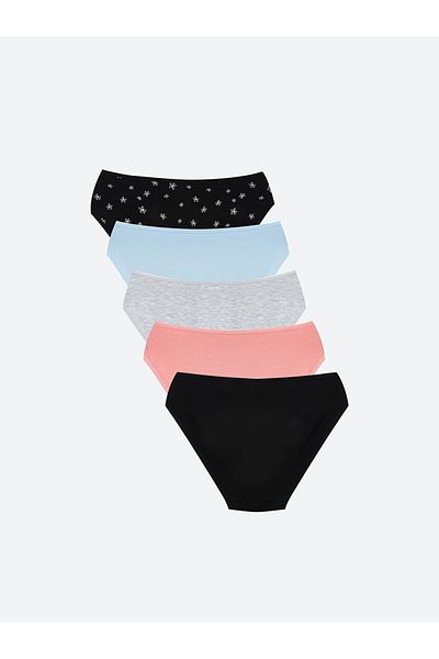 LC Waikiki Lcw Young Patterned Bikini Panties 5 Pack