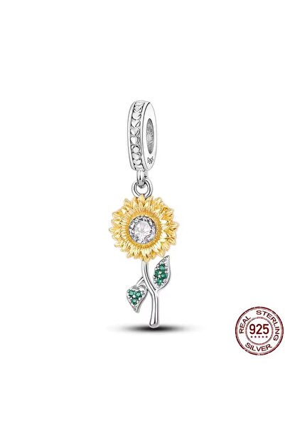 La'Vanti Designs 925 Ayar Saf Gümüş Ortası Pırlanta Taşlı Papatya  Kalbim Sen...