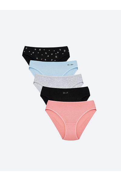 LC Waikiki Lcw Young Patterned Bikini Panties 5 Pack