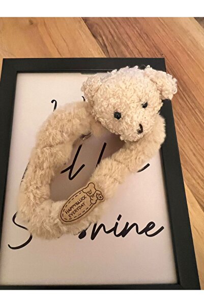 Rachel Kahve Peluş Ayıcıklı 12 cm Büyük Mandal Toka