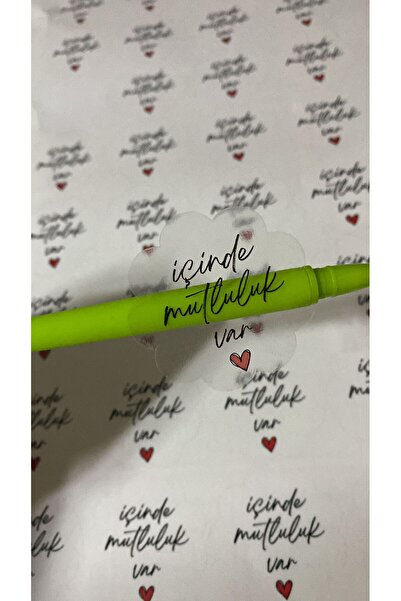 FaEla Accessories İçinde Mutluluk Var Şeffaf Sticker 50 adet