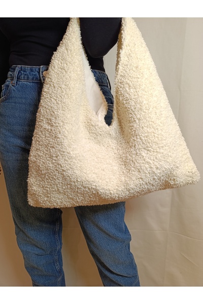 Tisse KIŞLIK ÖRME YUMOŞ TEDDY PELUŞ OMUZ ÇANTASI
