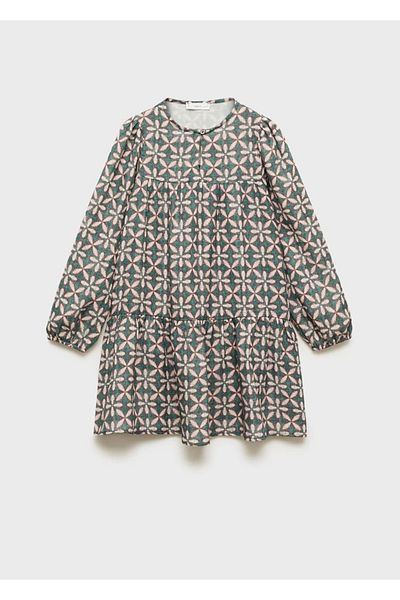 MANGO Kids Flounce Patterned Dress