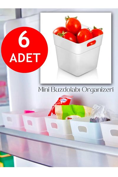Markayolu Set of 6 Refrigerator, Multi-Purpose Organizer with Door and Shelf