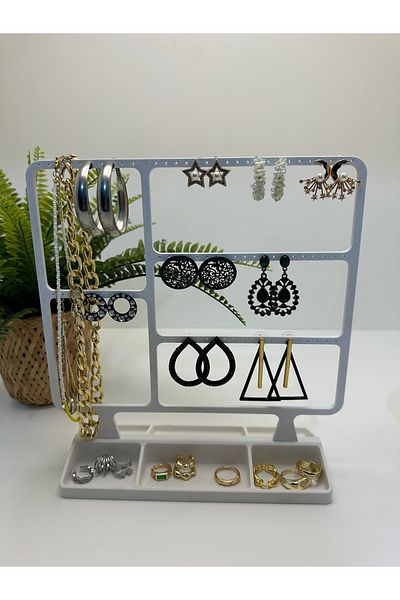 Butik 3D Printing White Color Standing Jewelry Stand