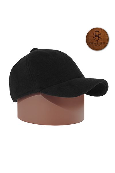 KARNAS ŞAPKA Black Wool Bucket Winter Fabric Men Sports Hat