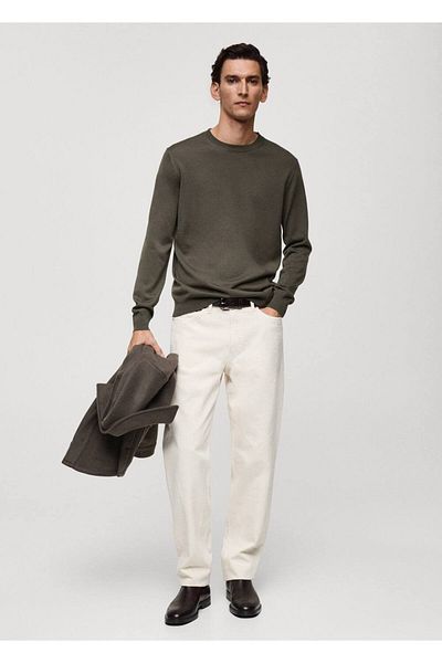 MANGO Man 100% Merino Wool Sweater