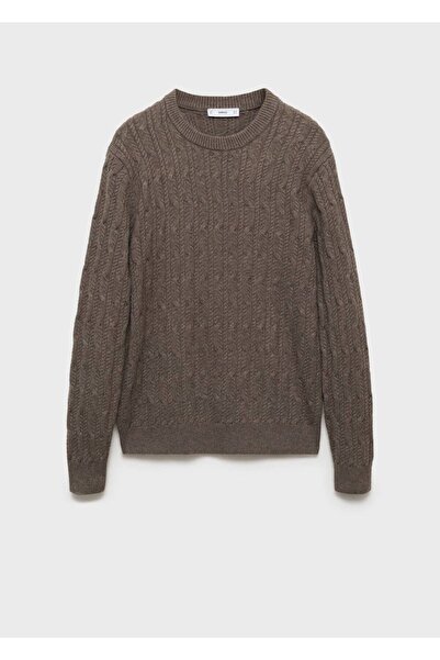 MANGO Man Örgü detaylı triko kazak