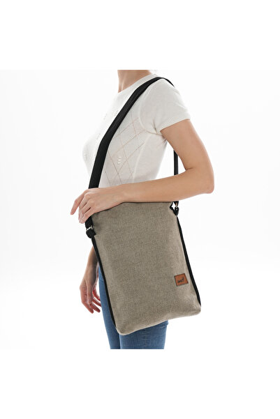 ÇANTA حقيبة يد مستطيلة باللون البيج - تصميم حصري avvaH BKKK1032