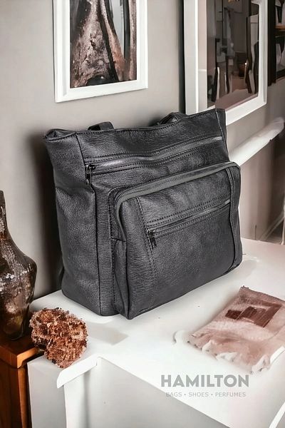 Trg Polo Trg Original Women's Hand-Held Double Handles Four-Eye Soft Leather Stylish Wide Large Size Shoulder Handbag