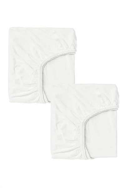 COTENCONCEPT 2 Pieces 65 X 95 X 10 cm Mother's Side Elastic Combed Cotton Fabric Baby Bed Sheet