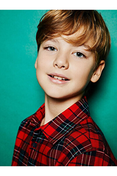 LC Waikiki LCW Kids Kırmızı Ekose Erkek Çocuk Oduncu Gömlek