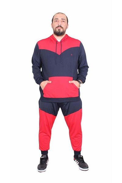 Starbattal Σετ ανδρικής φόρμας μεγάλου μεγέθους - MG TK722 NAVY BLUE με κομμάτια